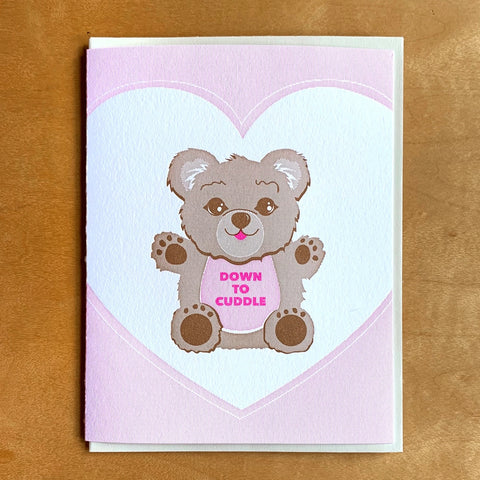 Down To Cuddle Valentine's Day Greeting Card