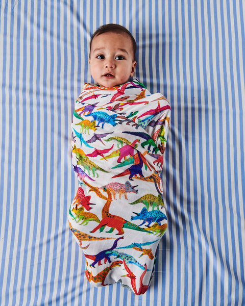 Dino Max Bamboo Swaddle Blanket