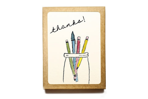 Pencil Jar Thank You Cards - Pack of 8