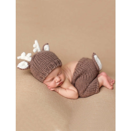 The Blueberry Hill Deer Newborn Knit Set