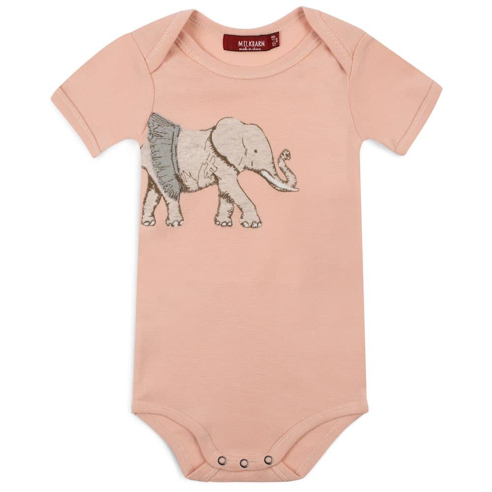 Bunny Organic Cotton Short Sleeve One Piece, MILKBARN Kids