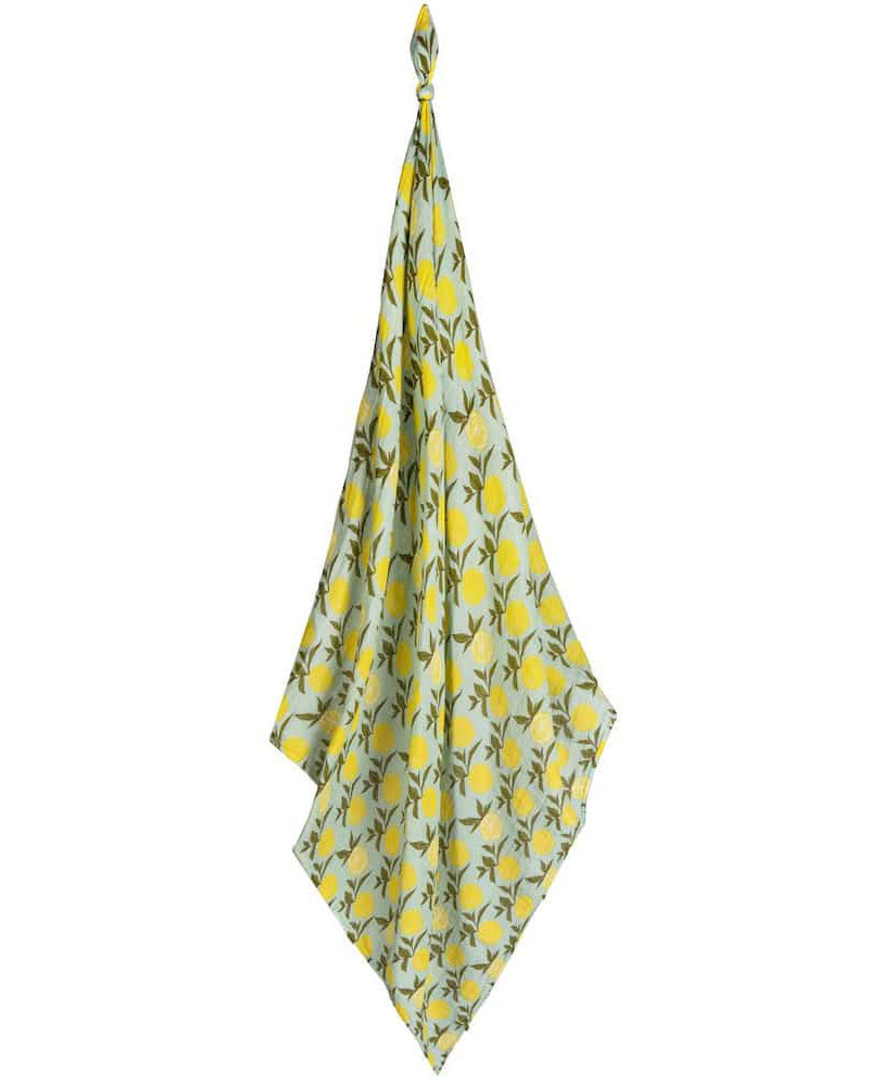 Milkbarn Lemons Organic Cotton Muslin Swaddle Blanket – The Little Apple