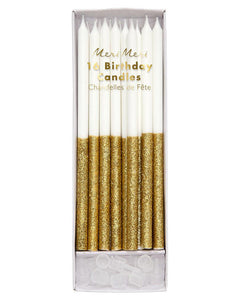 Meri Meri Gold Glitter Dipped Candles