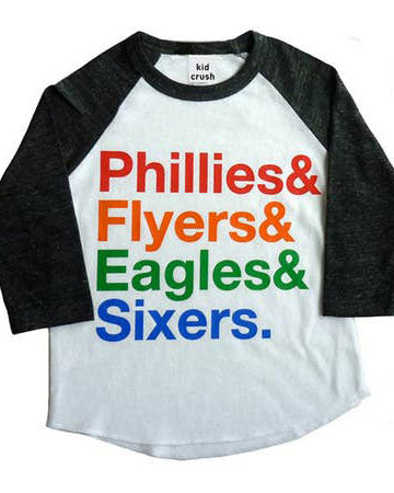 Philly Sports Teams Kid's Raglan T-shirt