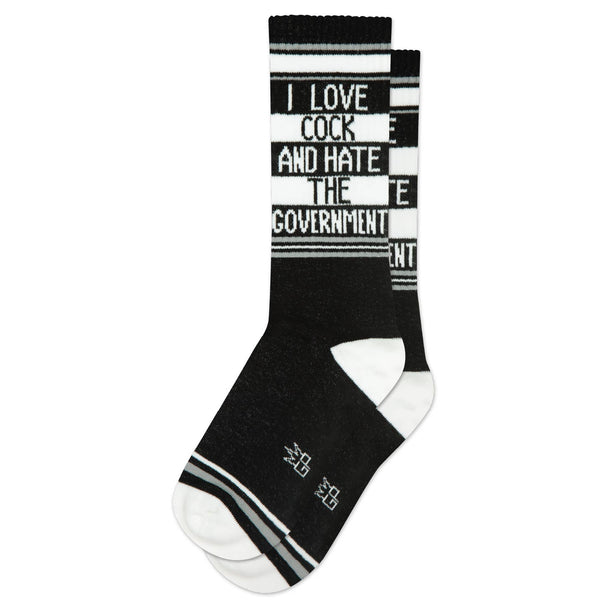 I Love Cock And Hate The Government Gym Crew Socks