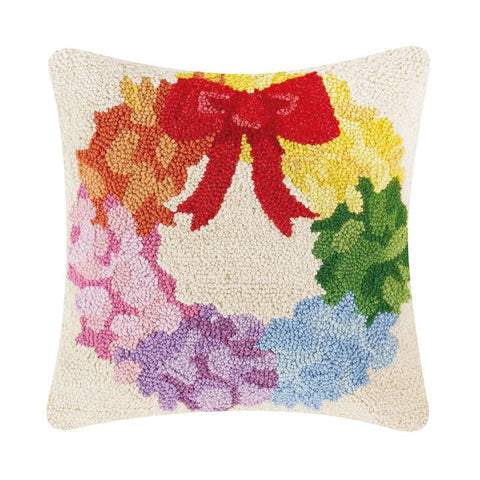 Rainbow Wreath Hook Pillow
