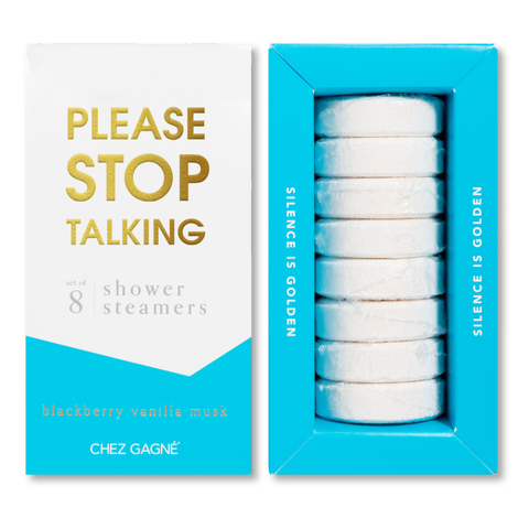 Please Stop Talking - Aromatherapy Shower Steamers - Blackberry Vanilla Musk - Set of 8