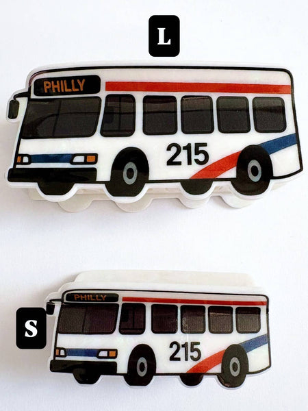 Philly Bus 215 Hair Claw Clip (Small)  ~  Philadelphia