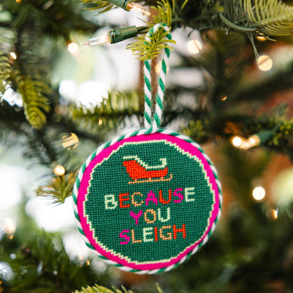 Needlepoint Ornament - Sleigh
