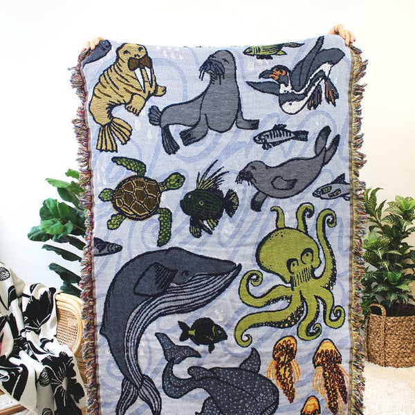 Sea Life Mini Tapestry Baby Blanket