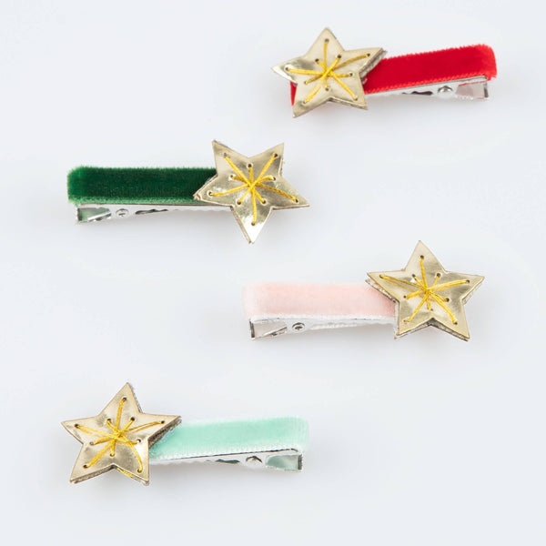 Gold Star Hair Clips
