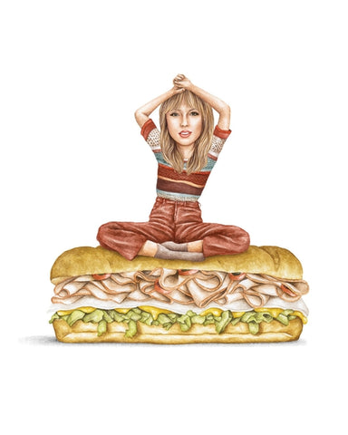 Taylor Swift Anti Hero Sandwich Watercolor Print