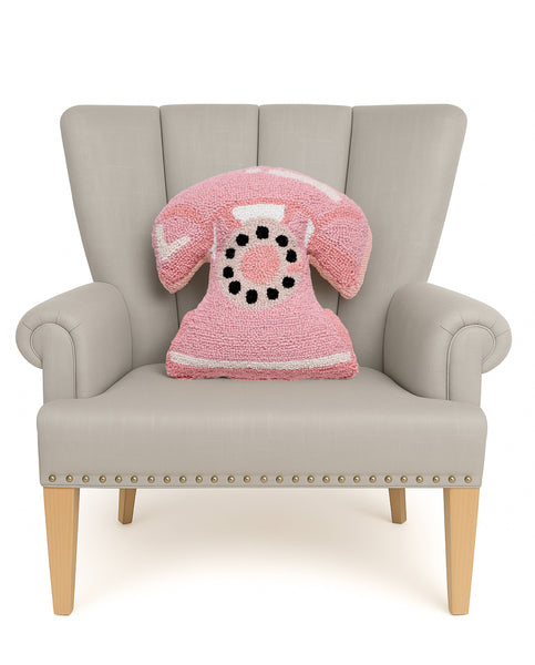 Shaped Pink Telephone Hook Pillow