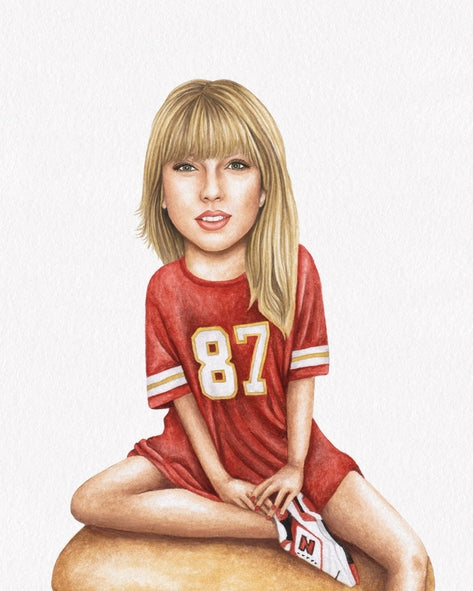 Taylor Swift #87 Sandwich Watercolor Print