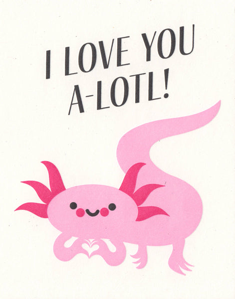 Love Axolotl Greeting Card