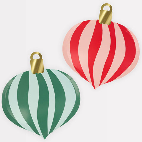 Striped Ornament Plates