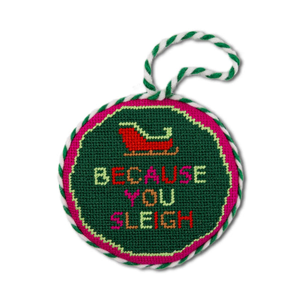 Needlepoint Ornament - Sleigh