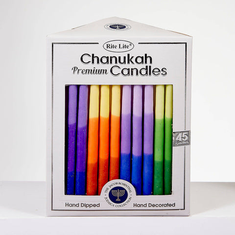 Chanukah Candles Tricolor