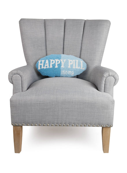 Happy Pill Blue Hook Pillow