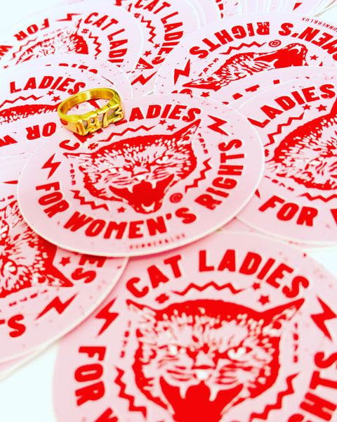 Cat Ladies For Women's Rights Vinyl Sticker