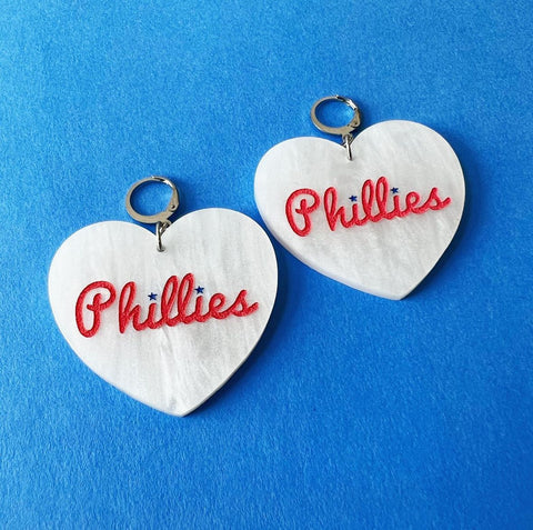 Phillies Heart Earrings