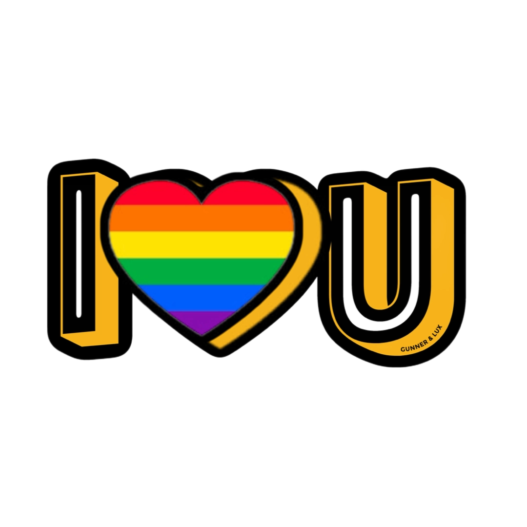 I Love U LGBTQ+ Sticker