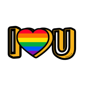 I Love U LGBTQ+ Sticker