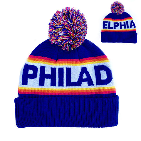 Philadelphia Sunrise Blue Knit Hat