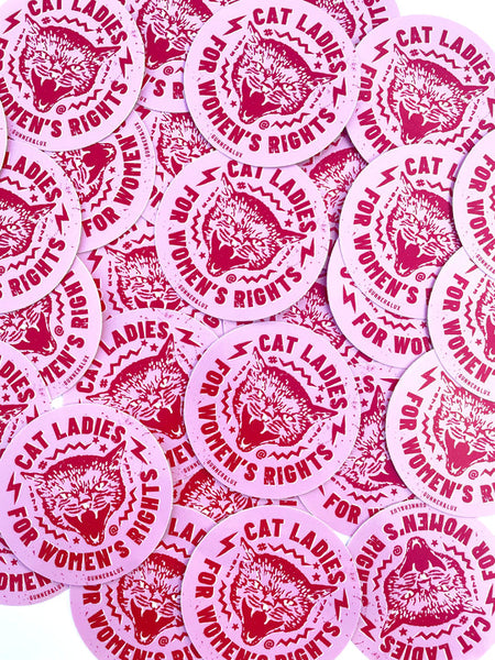 Cat Ladies For Women's Rights Vinyl Sticker