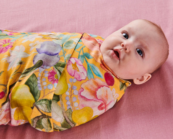 Abundance Marigold Bamboo Swaddle Blanket