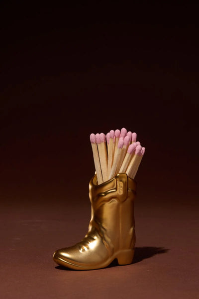 Cowboy Boot Match Holder - Metallic Gold