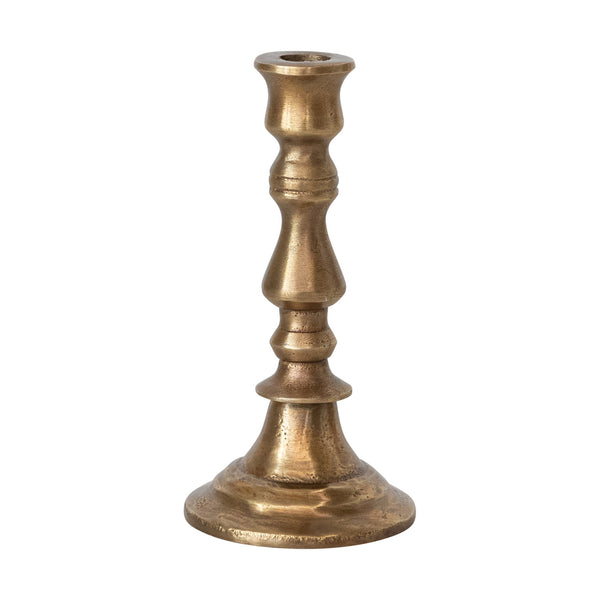 Antique Brass Cast Aluminum Taper Holder