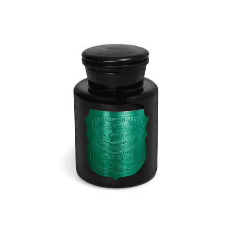 Apothecary Noir Vessel Candle with Green Label - Tabac & Pine