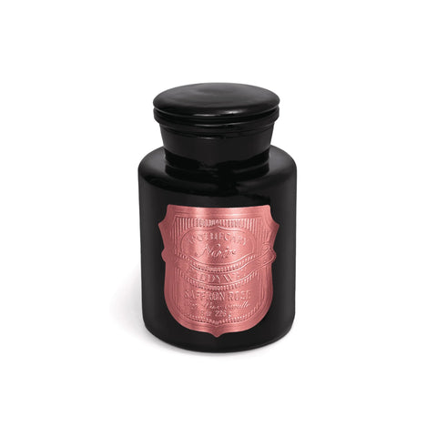 Apothecary Noir Vessel Candle with Red Label - Saffron Rose