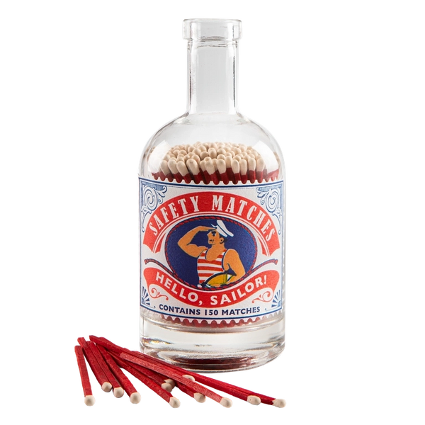 Glass Match Bottle - Hello Sailor