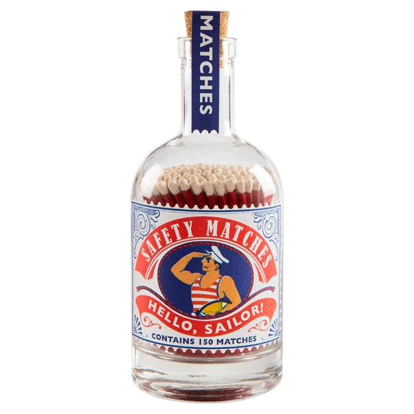 Glass Match Bottle - Hello Sailor