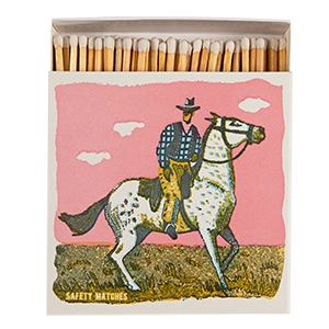 Luxury Boxed Matches - Pink Cowboy