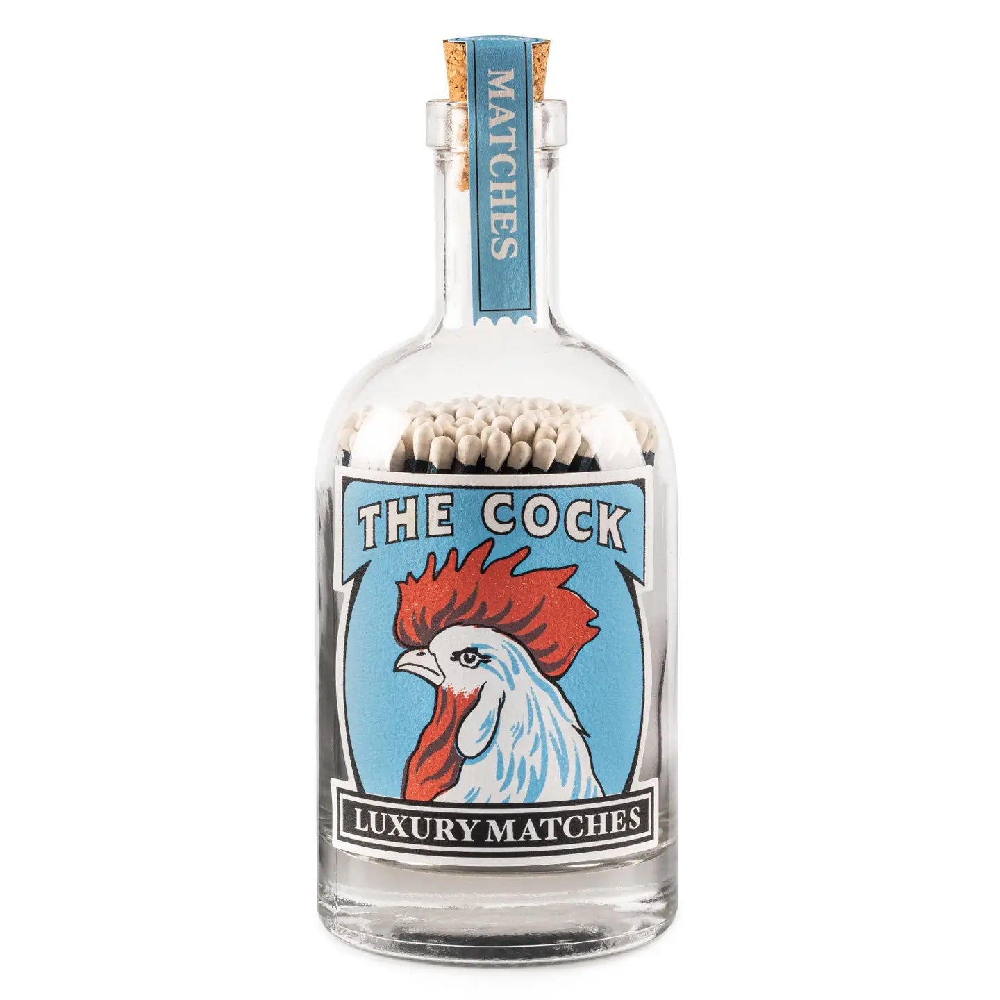 Glass Match Bottle - The Cock