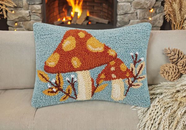 Autumn Mushroom Hook Pillow