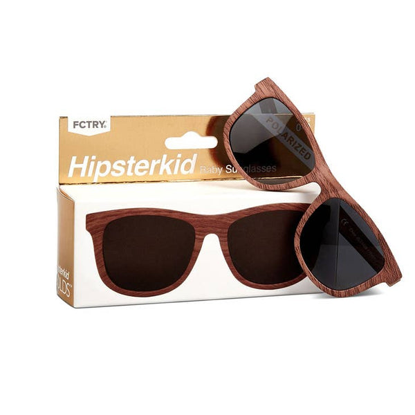 Hipsterkid Wood Polarized Wayfarer Sunglasses