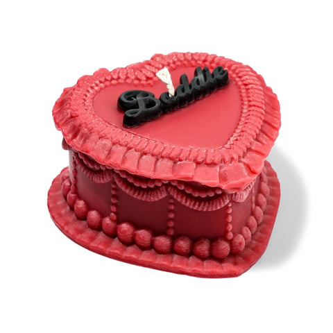 Baddie Vintage Heart Cake Candle