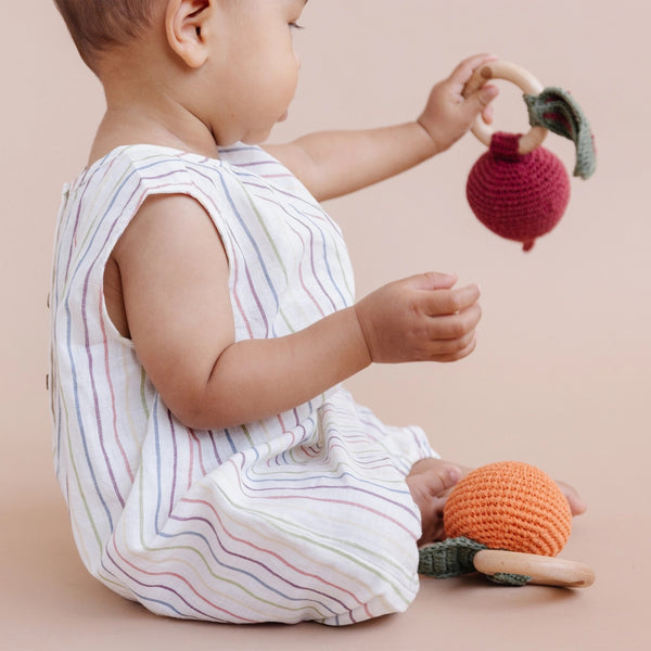 Cotton Rattle Teether - Beet