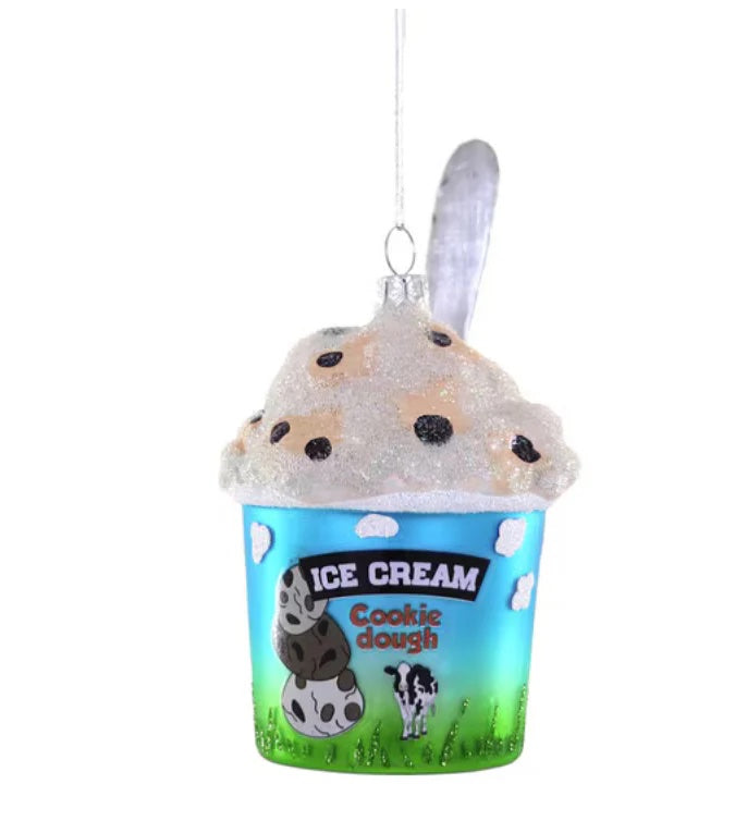 Chocolate Chip Cookie Dough Ice Cream Ornament