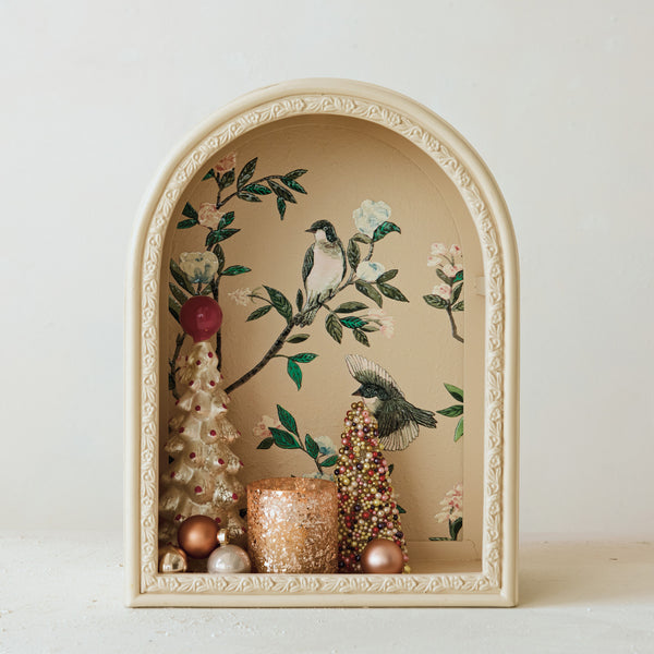 Bird & Botanical Arched Wall Shelf