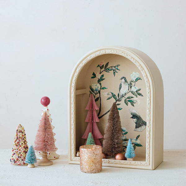 Bird & Botanical Arched Wall Shelf