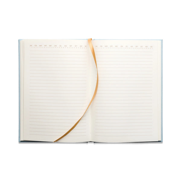 Radiant Arch Dot Blue Suede Journal