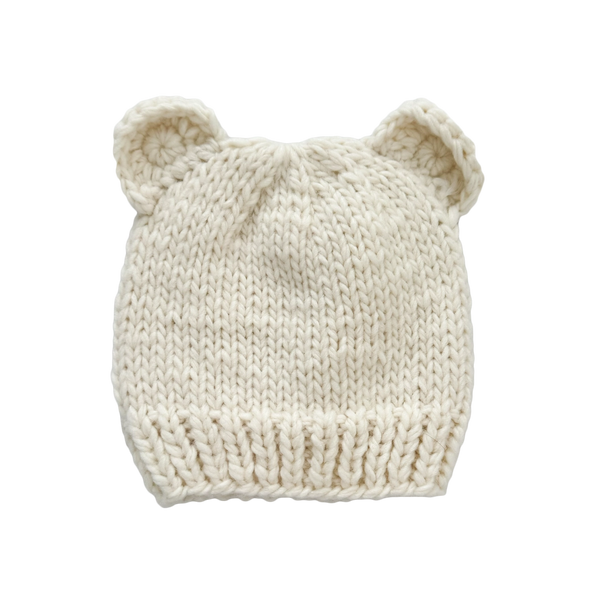 Cream Bear Baby Kids Beanie