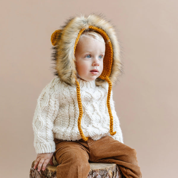 The Blueberry Hill Cream Fisherman Knit Sweater