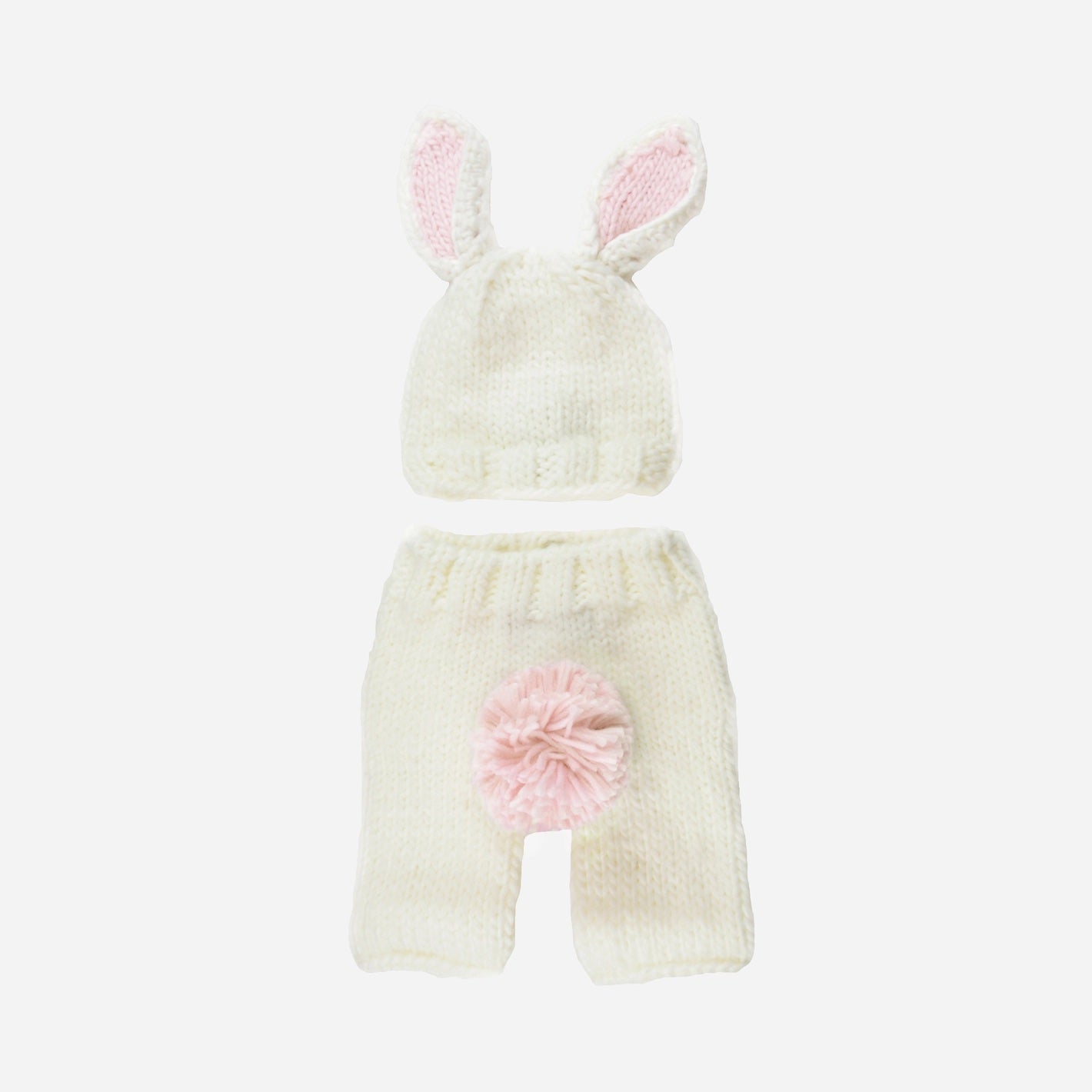 The Blueberry Hill Pink Bunny Newborn Knit Set