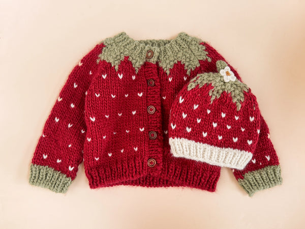 Strawberry Cardigan Kid's Sweater